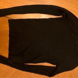 Express Black Ribbed Turtleneck Sweater